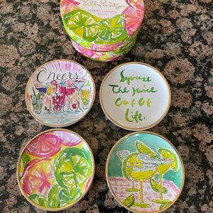 Lilly Pulitzer Glass Coasters